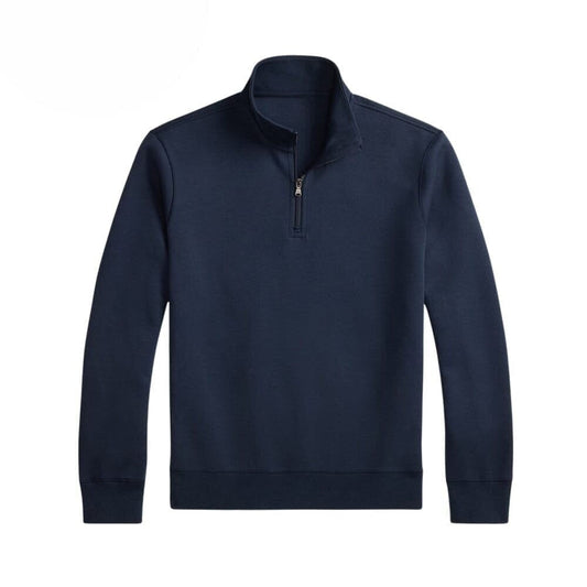 Double-Knit Mockneck Pullover